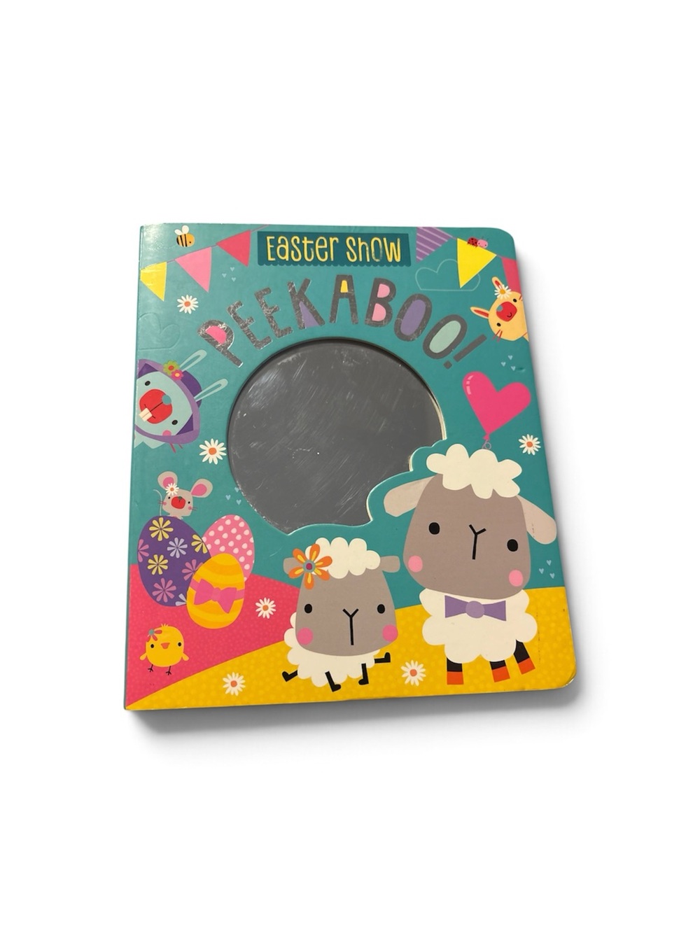 Peekaboo Easter Show Kids Board Book - Teal & Yellow